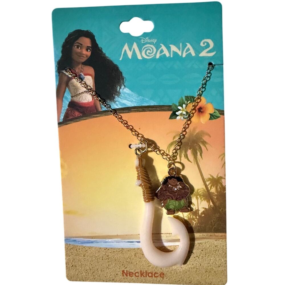 Disney Moana 2 Maui Hook Pendent Necklace NWT